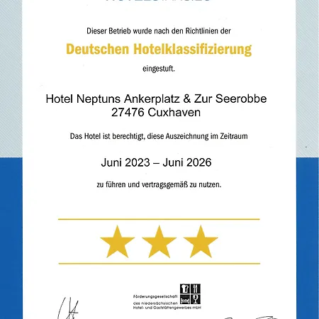 Neptuns Ankerplatz 3* Cuxhaven